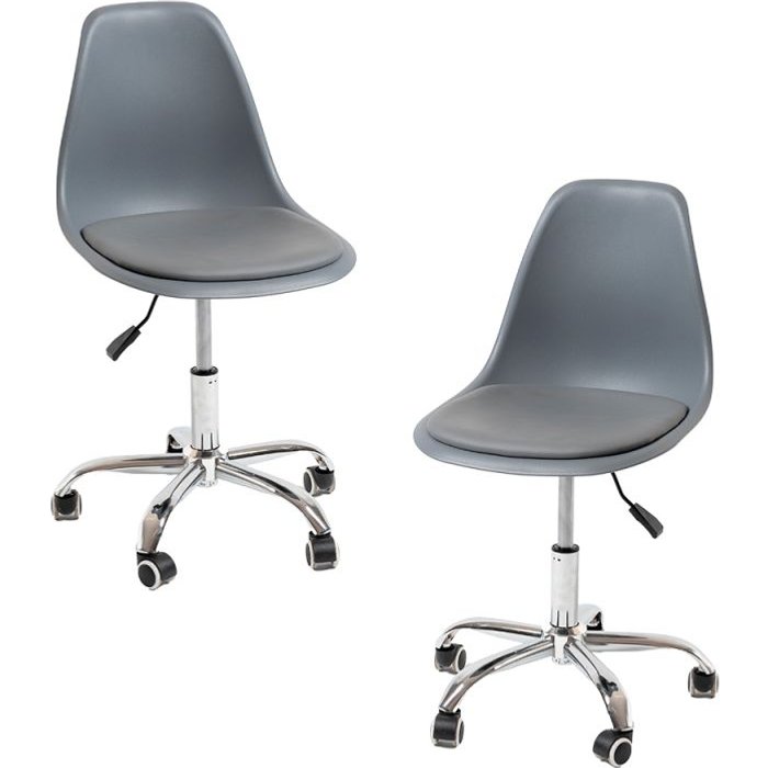 Regalos miguel - packs sillas - pack 2 sillas dami office - gris oscuro