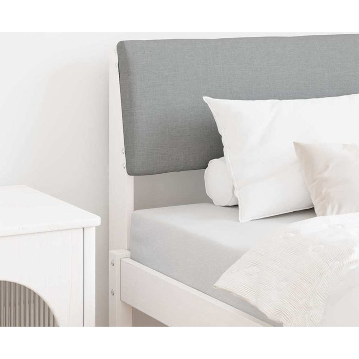 Maison exclusive - cabecero tapizado gris claro 80 cm madera de pino macizo