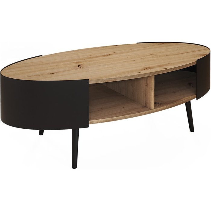 Vicco mesa de centro lofta, negro, 120 x 60 cm