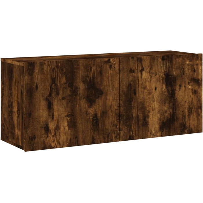Mueble de tv de pared roble ahumado 100x30x41 cm - comfortxl