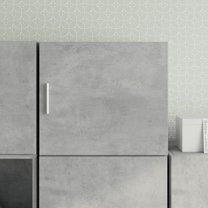 Mueble de pared gris hormigón 45x42,5x40 cm de madera contrachapada