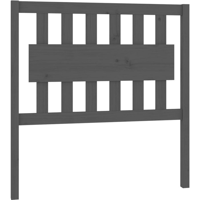 Cabecero de cama madera maciza de pino gris 95,5x4x100 cm - comfortxl