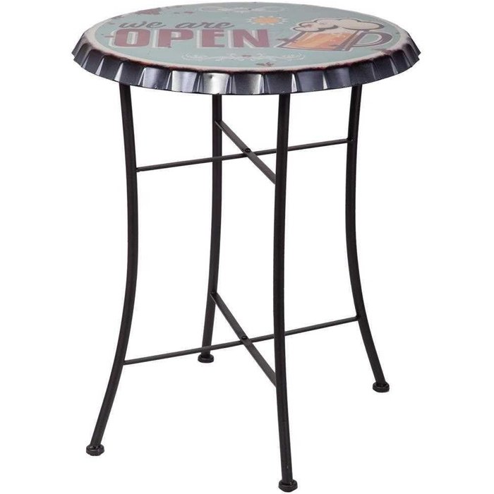 Mesa de metal azul 60x75 cm