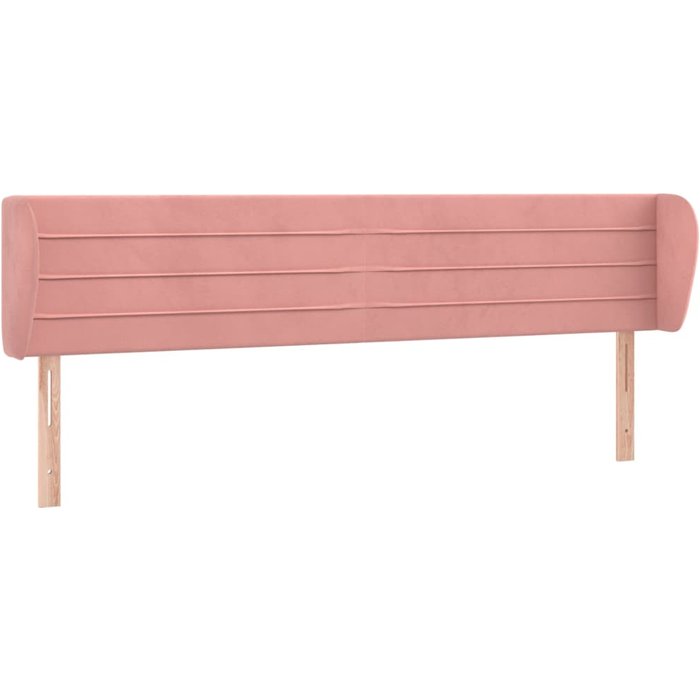 Cabecero cama - mueble cabecero de terciopelo rosa 163x23x78/88 cm