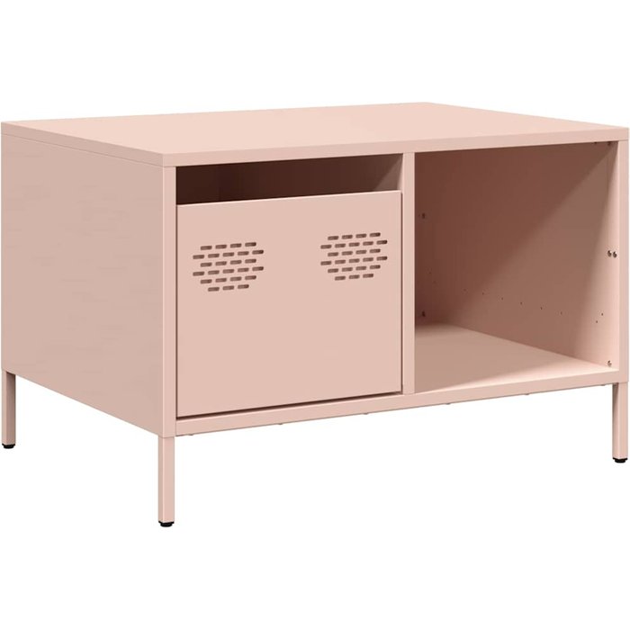 Mesa de centro acero laminado en frío rosa 68,5x50x43,5 cm - comfortxl