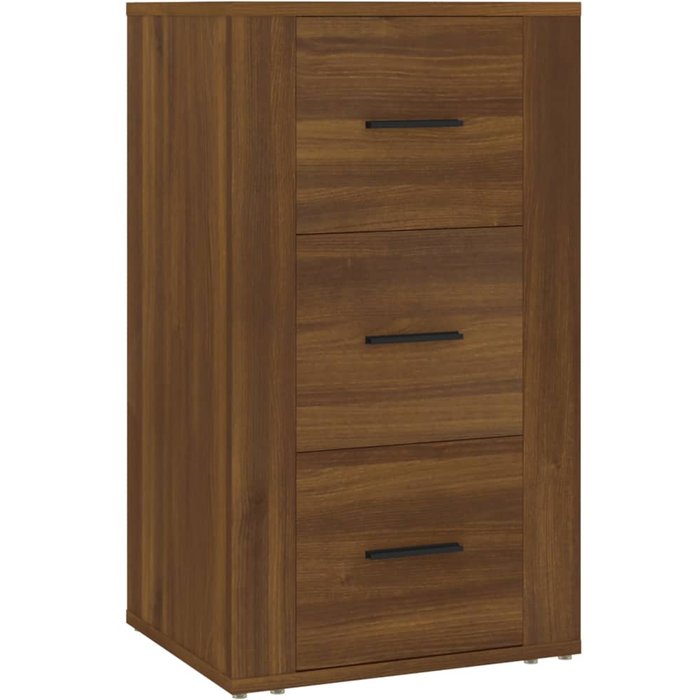 Aparador de madera contrachapada marrón roble 40x33x70 cm - comfortxl