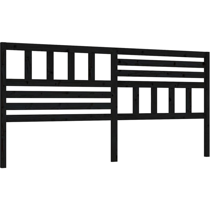 Cabecero de madera maciza de pino negro 206x4x100 cm - comfortxl