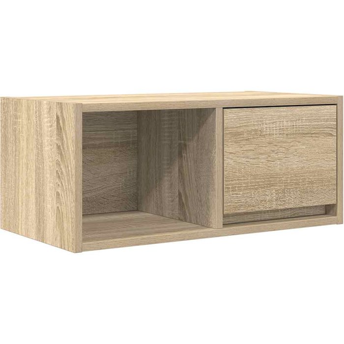 Mueble de tv de contrachapado de roble ahumado 60x31x25,5 cm - comfortxl