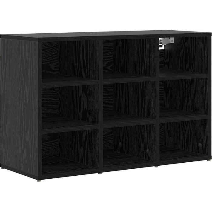 Zapatero roble negro 77.5 x 30 x 51 cm madera contrachapada - comfortxl