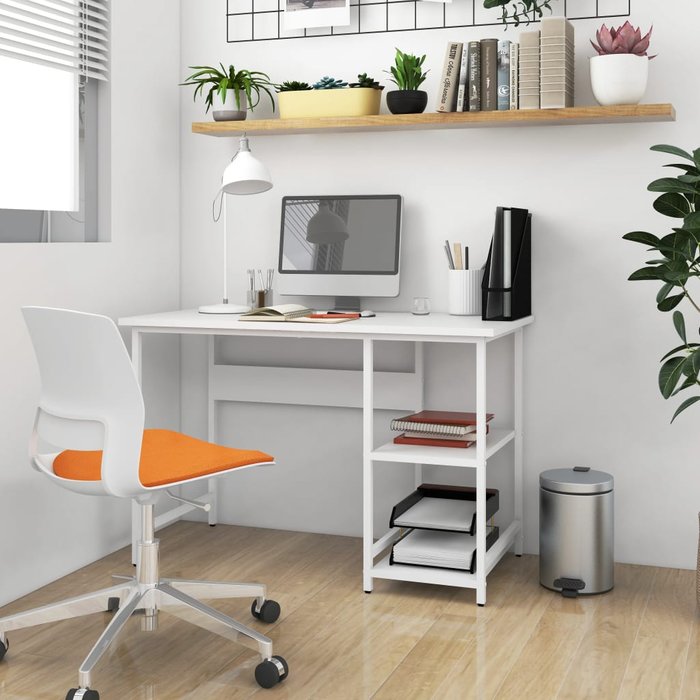Escritorio para ordenador blanco 105x55x72 cm mdf y metal
