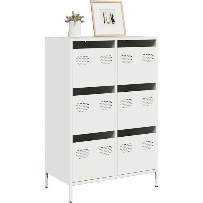 Aparador acero blanco 68x39x101,5 cm vidaxl