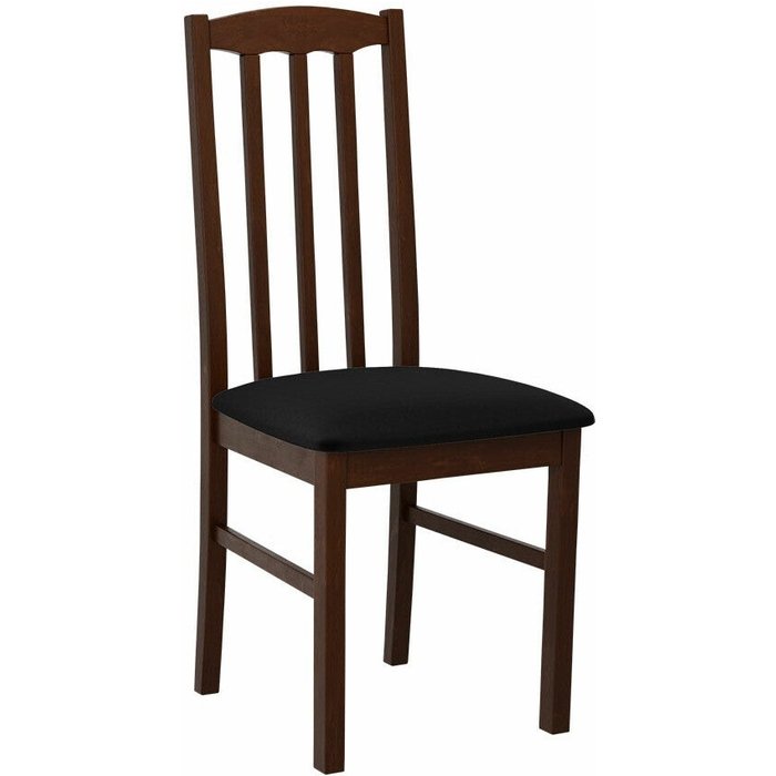 Silla victorville 366, nogal, negro, 90x43x48cm, tapiz, de madera