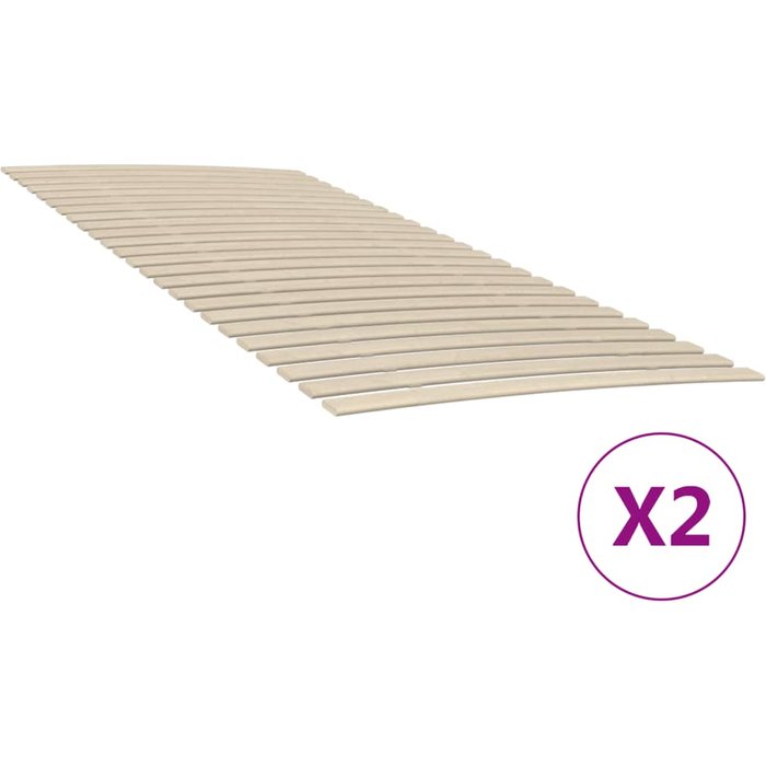 Vidaxl somieres de láminas con 48 lamas 2 unidades 90x200 cm