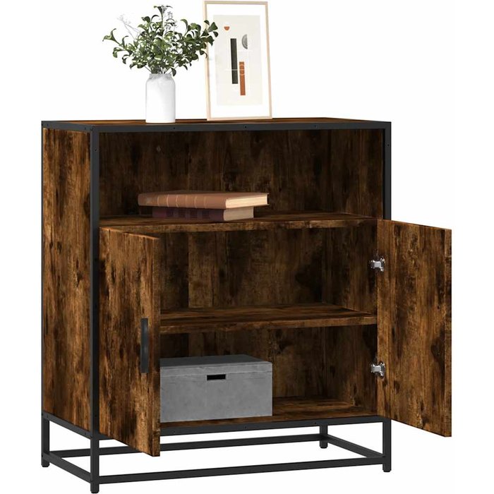 Maison exclusive - aparador madera ingeniería roble ahumado 68x35x76 cm