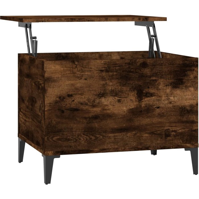 Mesa de centro de contrachapado de roble ahumado 60x44,5x45 cm - comfortxl