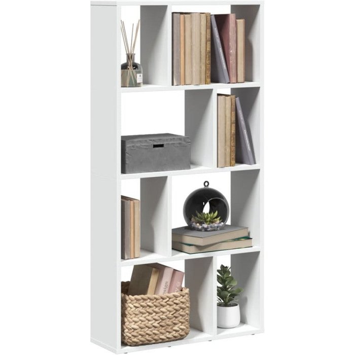 Librería de madera de ingeniería blanca 60x20x120,5 cm vidaxl