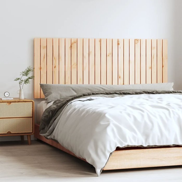 Cabecero de pared 147x3x60 cm madera maciza de pino