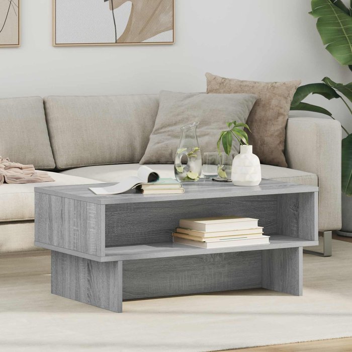 Maison exclusive - mesa de café gris sonoma 80 x 46 x 35 cm madera de ingeniería