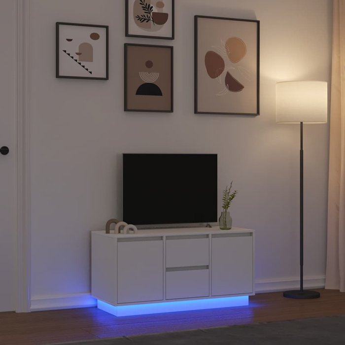 Mueble de tv con luces led 100x41x50 cm