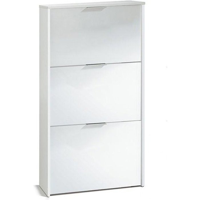 Zapatero con 3 puertas abatibles belvedere- blanco brillo