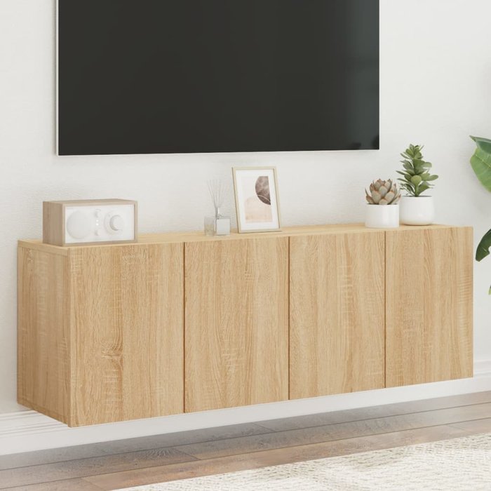 Maison exclusive - muebles para tv de pared 2 unidades roble sonoma 60x30x41 cm