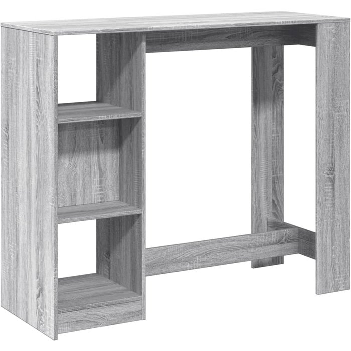 Mesa alta | mesa de bistró con estante gris sonoma 124x46x103,5 cm cfw116699