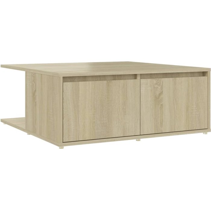Mesa de centro madera contrachapada roble sonoma 80x80x31 cm - comfortxl