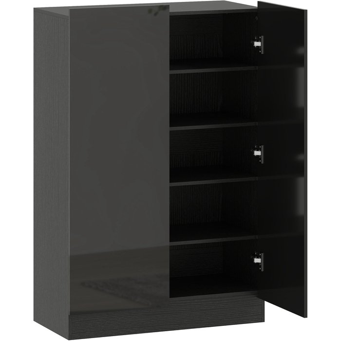 Zapatero homcom melamina de madera, mdf negro 72x34.5x103 cm 837-640v00bk