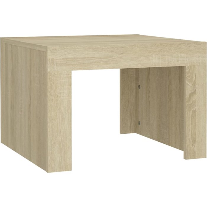Mesa de centro de madera contrachapada color roble 50x50x35 cm - comfortxl