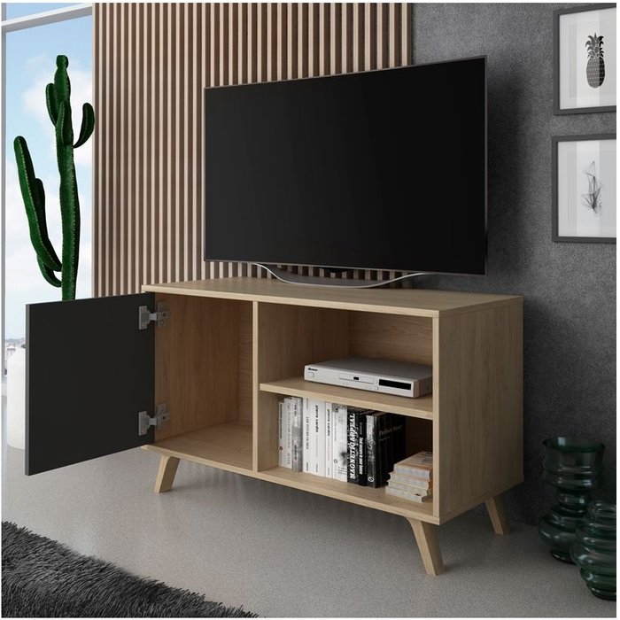 Mueble tv wind 100 puccini - gris antracita 95 x 56,9 x 39,6 cm