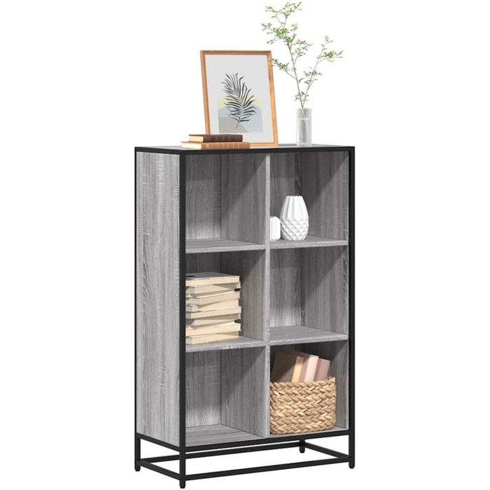 Estantería madera de ingeniería gris sonoma 65,5x33x107,5 cm vidaxl