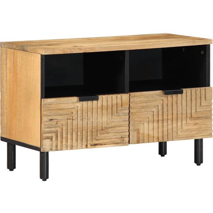Mueble de tv marrón 70x33x46 cm madera maciza de mango