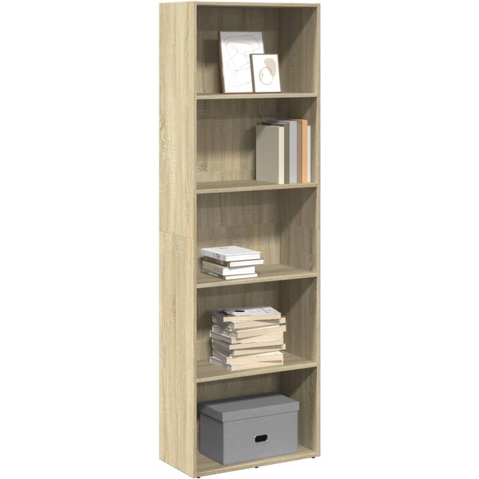 Librería roble sonoma 60x30x189 cm madera contrachapada