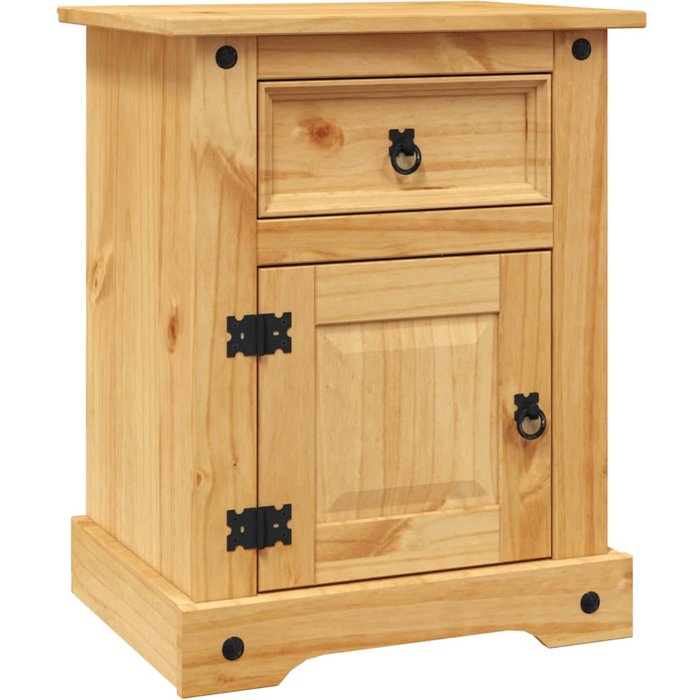 Mesita de noche corona range pino mexicano 53x39x66 cm