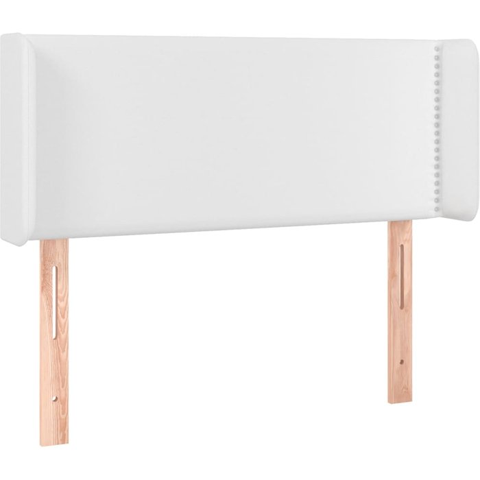 Cabecero cama - mueble cabecero de cuero sintético blanco 103x16x78/88 cm