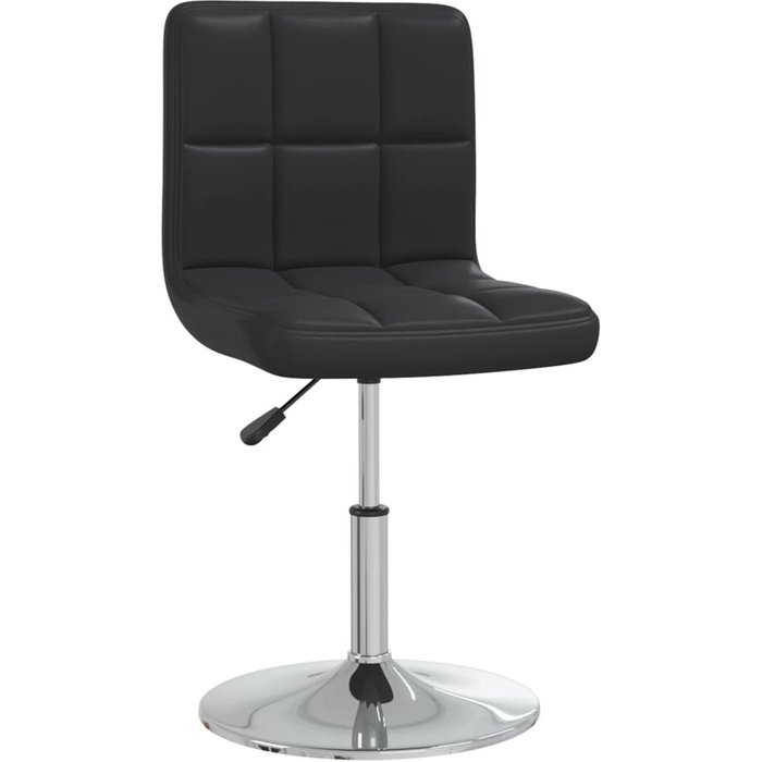 Silla de comedor de piel sintética negra