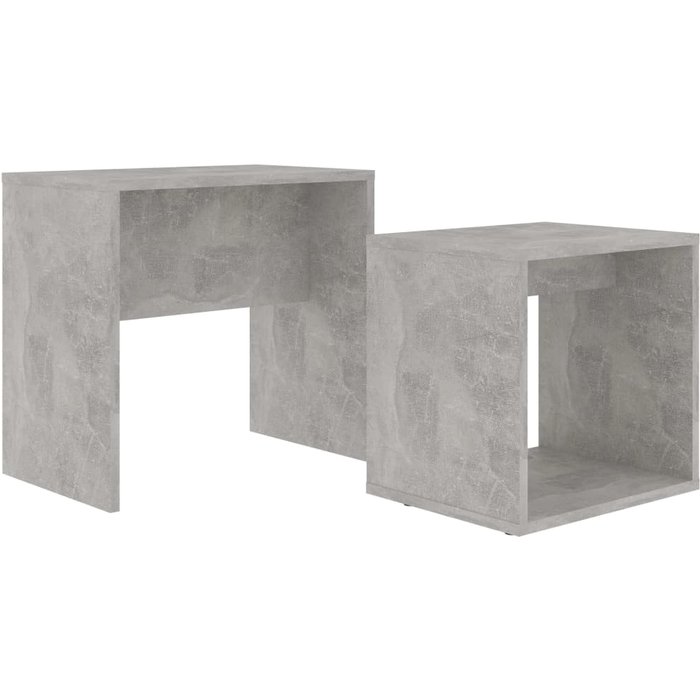 Juego de mesa de centro 48 x 30 x 45 cm madera de ingeniería gris 02_0042105