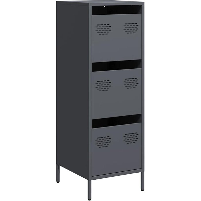 Aparador de acero gris antracita 39x35x103,5 cm v1598 unico / antracita