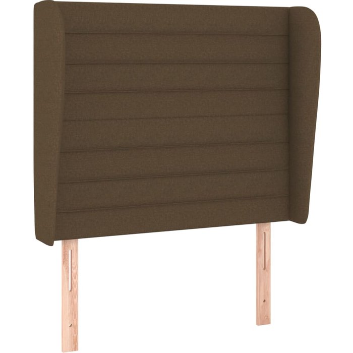 Cabecero cama - mueble cabecero con orejas de tela gris claro 103x23x118/128 cm