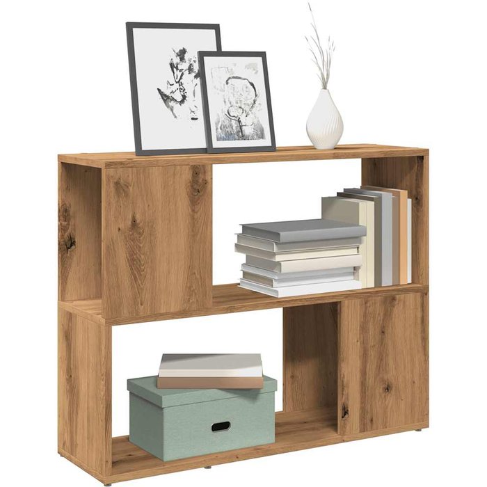 Librería/separador de ambientes roble artesanal 80x24x63 cm