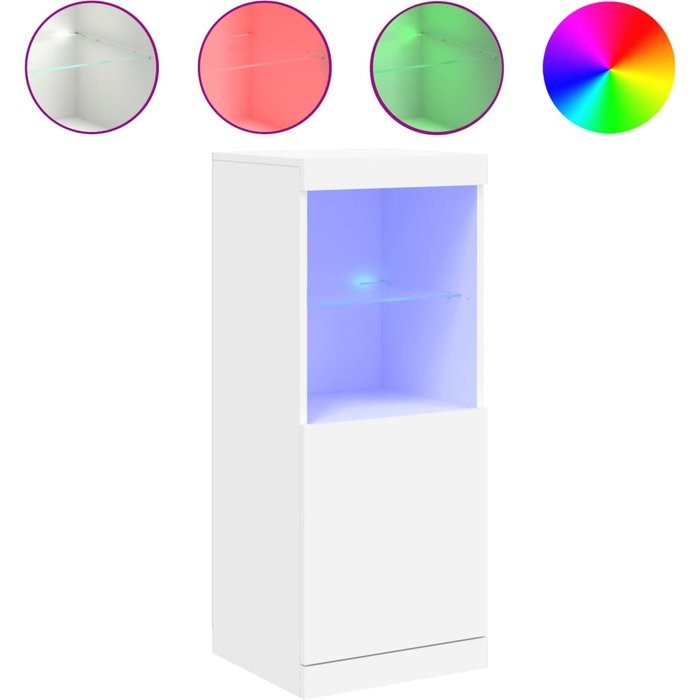 Aparador con luces led blanco 41x37x100 cm - comfortxl