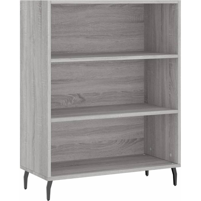 Estantería madera de ingeniería gris sonoma 69,5x32,5x90 cm - comfortxl