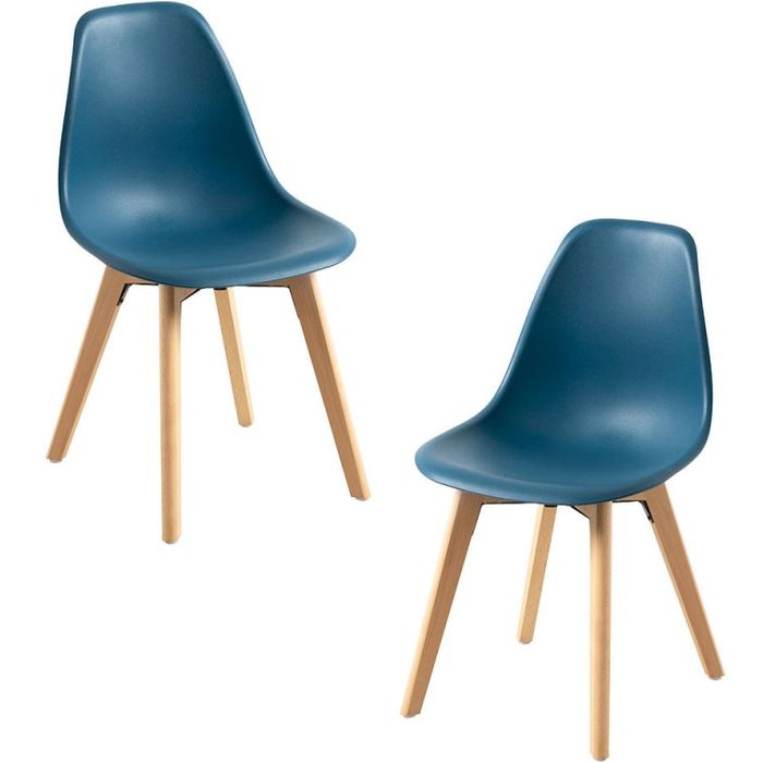 Regalos miguel - packs sillas comedor - pack 2 sillas kelen - azul petróleo