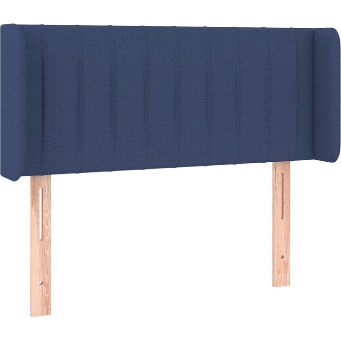 Cabecero cama - mueble cabecero de tela azul 93x16x78/88 cm