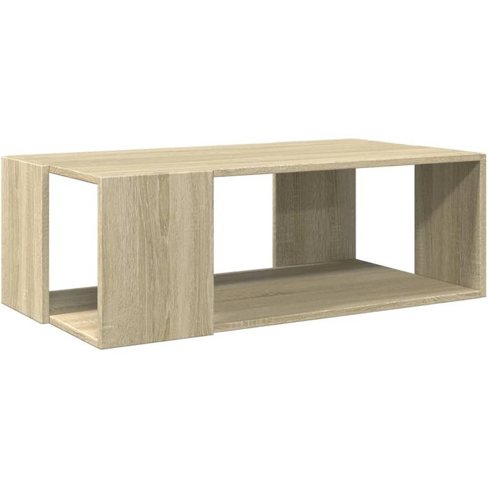 Mesa de centro madera de ingeniería roble sonoma 89,5x48x30 cm - comfortxl