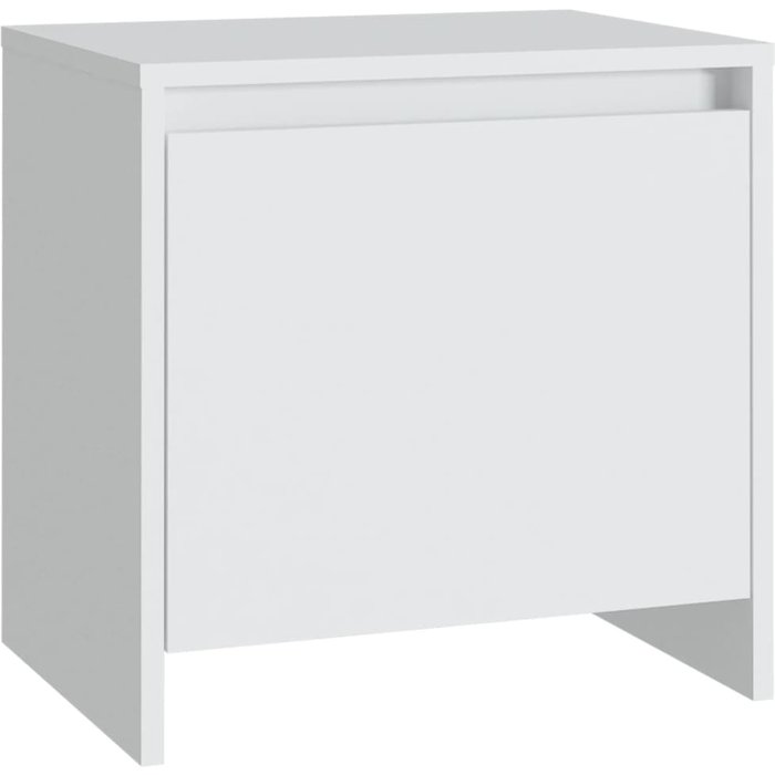 Mesita de noche blanca 45x34x44,5 cm de madera contrachapada