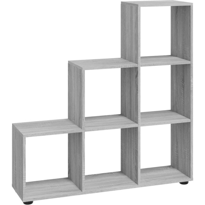 Estantería forma de escalera madera contrachapada gris sonoma – comfortxl