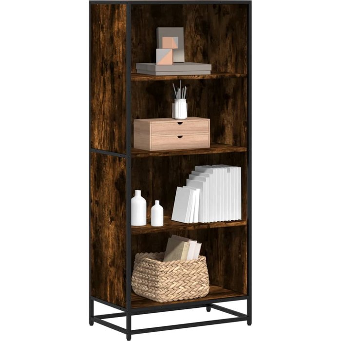 Librería de roble ahumado 60x35x139 cm madera de ingeniería