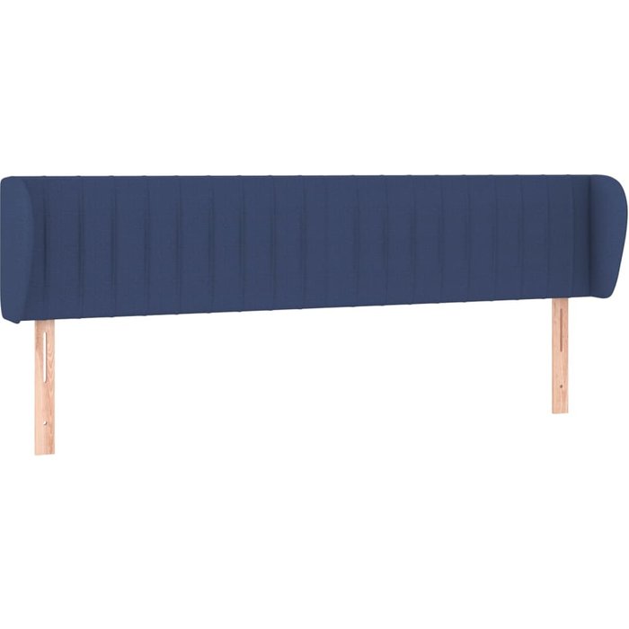 Cabecero cama - mueble cabecero de tela azul 203x23x78/88 cm