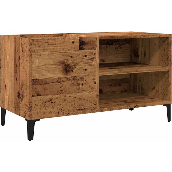 Mueble para discos madera ingeniería envejecida 84,5x38x48 cm cfw42903